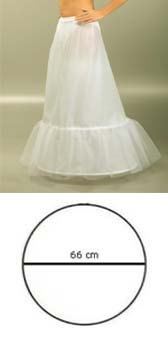 1 fodros alsószoknya, 2 abronccsal  (elefántcsontszínű) - IVORY (Elef�ntcsontsz�n�) 